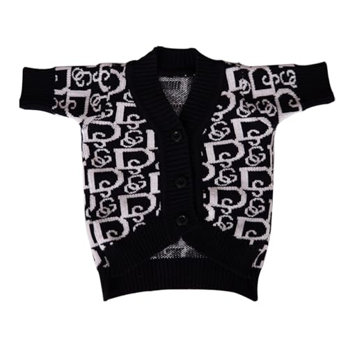 Hundekleidung für kleine Hunde, Winter, warme Hundekleidung für Hunde, Haustierkleidung, Französische Bulldogge, Teddy (Schwarz, XL) von GOFDASY