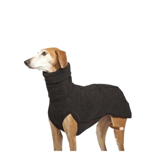 GOFDASY Hundepullover für den Winter, hoher Kragen, Größe 4XL, Dunkelgrau, Baumwolle, für große Hunde von GOFDASY