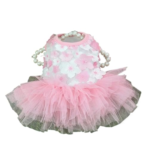 Hundesommerkleid, Katze, Spitze, Chiffon, Haustierkleidung, Chihuahua-Rock, Welpen, Katze, Prinzessin, Bekleidung, Welpenkleidung, Hundezubehör (einfarbig, XS) von GOFDASY