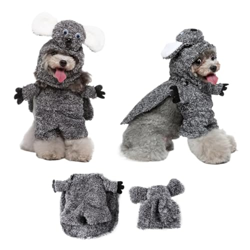 Lustiges Haustierkostüm, Claus-Form, Party, ausgefallenes Festival, tödliche Puppe, Weihnachten, Haustierkleidung, Halloween, Katzenkostüm (PF73A, L (5,5–7,5 kg) von GOFDASY