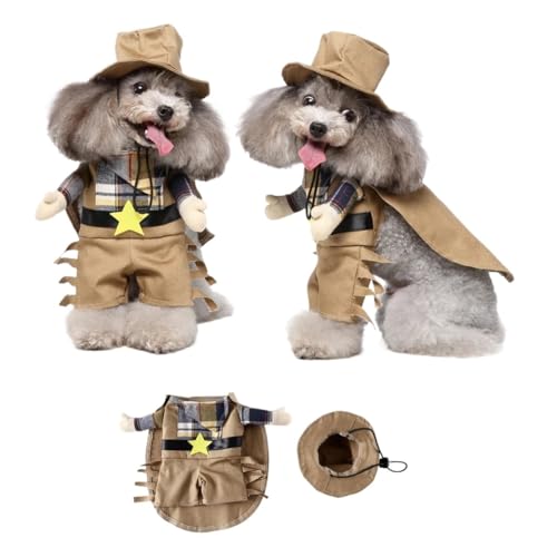 Lustiges Haustierkostüm, Claus-Form, Party, ausgefallenes Festival, tödliche Puppe, Weihnachten, Haustierkleidung, Halloween, Katzenkostüm (PF82, M (3,5–5 kg) von GOFDASY