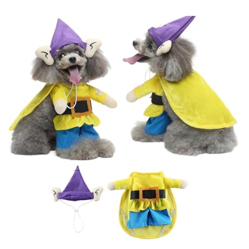 Lustiges Haustierkostüm für Haustiere, Cosplay, Claus-Form, Party, ausgefallenes Festival, tödliche Puppe, Weihnachten, Haustierkleidung, Halloween, Katzenkostüm (PF87, XL (8–10 kg) von GOFDASY