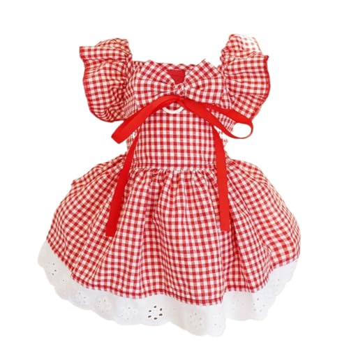Sommer-Hundekleid, niedliches Blumenmuster, kariert, Röcke, Katze, Prinzessin, Chihuahua, süße Röcke, Welpenkleidung, Haustierkostüm (2, S) von GOFDASY