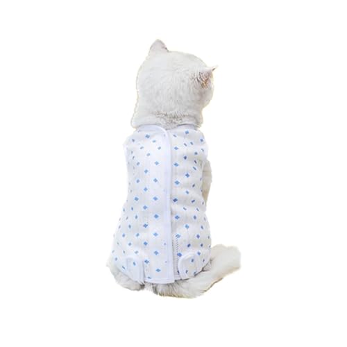 Sterilisationskleidung für Katzen, gegen Lecken, für Hunde, chirurgische Kleidung, Kätzchen, Genesungsanzug, Entwöhnung, Welpen, kratzfester Körpergurt, Blau, Größe M Sterilisationskleidung für Katzen, gegen Lecken, für Hunde, chirurgische Kleidung, Kätzchen, Genesungsanzug, Entwöhnung, Welpen, kratzfester Körpergurt, Blau, Größe M von GOFDASY