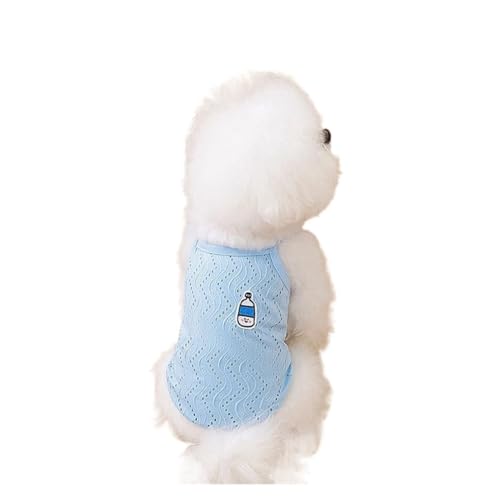 Strapsweste für kleine Hunde, Welpen, Sommerkleidung, Kühlweste, Chihuahua-Kleidung, Hundekostüm, Outfit, Haustier, Katze, Hund, T-Shirt (Blau, Größe 1, XL) von GOFDASY