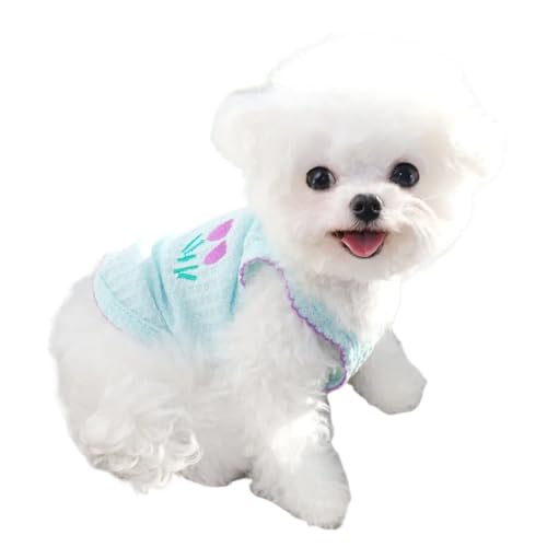 Strapsweste für kleine Hunde, Welpen, Sommerkleidung, Kühlweste, Chihuahua-Kleidung, Hundekostüm, Outfit, Haustier, Katze, Hund, T-Shirt (Blau, L) von GOFDASY