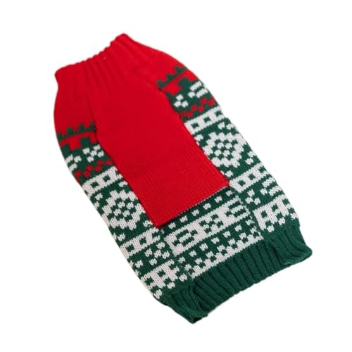 Weihnachtliche Haustierkleidung, Hundepullover, Katzenkostüm für kleine Hunde, Hirschkleidung, Katzenpullover, Hundemantel, Halloween-Strickmantel (12, S) von GOFDASY