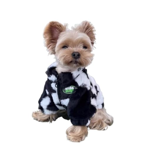 Winter-Haustier-Hundekleidung, warmer Fleece-Hundemantel, Hund und Katze, gleicher Stil, trendiges Fell für Haustiere, warme Kleidung, Größe M von GOFDASY