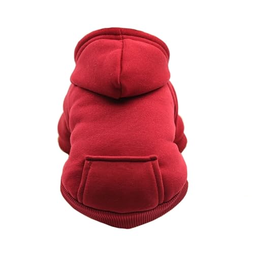 Winter-Kapuzen-Sweatshirt für Hunde, passend für kleine und mittelgroße Hunde, Französische Bulldogge, Chihuahua, Yorkie, Haustierkostüm, Weinrot, Größe L Winter-Kapuzen-Sweatshirt für Hunde, passend für kleine und mittelgroße Hunde, Französische Bulldogge, Chihuahua, Yorkie, Haustierkostüm, Weinrot, Größe L von GOFDASY