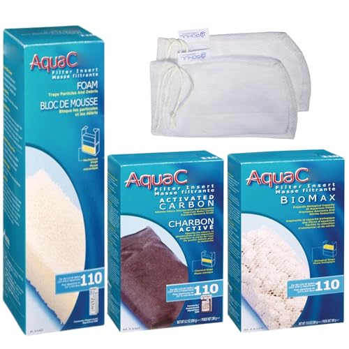 Gokul Brands AquaClear 110 Kochfeld-Wartungs- und Ersatzfiltermedia-Set, einschließlich Netzbeutel der Marke Gokul (AquaClear Aktivkohle, BioMax Media, 110 Schaumstoffeinsatz) von GOKUL BRANDS