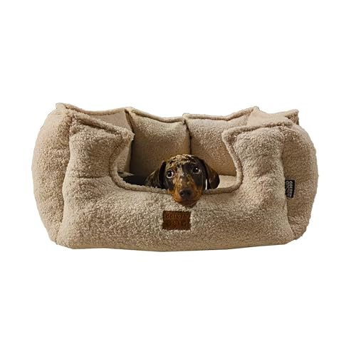 GoldenDog Kazik Hundebett aus Boucle-Stoff für kleine und mittelgroße Hunde, waschbares Katzenbett, Hundekissen aus dickem, flauschigem Stoff, kratzfestes Schaumstoff-Hundebett, M GoldenDog Kazik Hundebett aus Boucle-Stoff für kleine und mittelgroße Hunde, waschbares Katzenbett, Hundekissen aus dickem, flauschigem Stoff, kratzfestes Schaumstoff-Hundebett, M von GOLDEN DOG