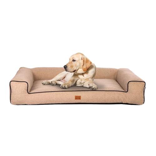 GoldenDog Large Hundebett, großes waschbares Katzenbett, Hundekissen mit Dicker Bucle-Stoffstruktur, kratzfestes Schaumstoff-Hundebett,M GoldenDog Large Hundebett, großes waschbares Katzenbett, Hundekissen mit Dicker Bucle-Stoffstruktur, kratzfestes Schaumstoff-Hundebett,M von GOLDEN DOG