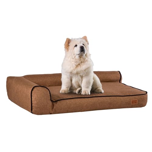 GoldenDog Lauge Kazan Oxford Large Hundebett, großes waschbares Katzenbett, Hundekissen mit Dicker Bucle-Stoffstruktur, kratzfestes Schaumstoff-Hundebett, M Melange Braun GoldenDog Lauge Kazan Oxford Large Hundebett, großes waschbares Katzenbett, Hundekissen mit Dicker Bucle-Stoffstruktur, kratzfestes Schaumstoff-Hundebett, M Melange Braun von GOLDEN DOG