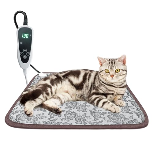 GOLOPET Haustier-Heizkissen, 45,7 x 45,7 cm, Katzen-Heizkissen für Katzen, wasserdicht, intelligenter Thermostatschalter, verstellbar, beheiztes Katzenbett, Drahtseildrähte, Katzenwärmkissen, Rosa GOLOPET Haustier-Heizkissen, 45,7 x 45,7 cm, Katzen-Heizkissen für Katzen, wasserdicht, intelligenter Thermostatschalter, verstellbar, beheiztes Katzenbett, Drahtseildrähte, Katzenwärmkissen, Rosa von GOLOPET