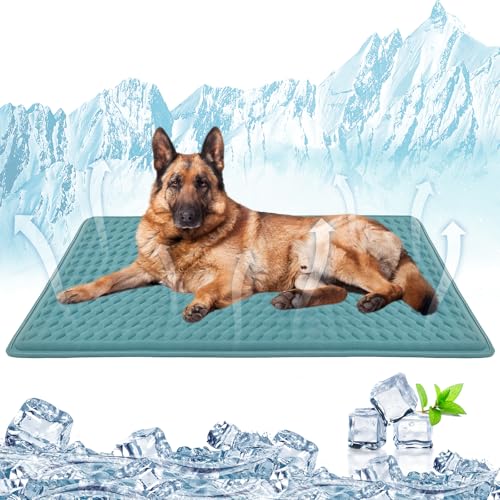 GOLOPET Kühlmatte für Hunde, waschbar, Eisseide, selbstkühlende Matte für mittelgroße Hunde und Katzen, Haustier-Schlafmatte für Kiste, Bett, Innen- und Außenbereich, Boden, Autositze GOLOPET Kühlmatte für Hunde, waschbar, Eisseide, selbstkühlende Matte für mittelgroße Hunde und Katzen, Haustier-Schlafmatte für Kiste, Bett, Innen- und Außenbereich, Boden, Autositze von GOLOPET