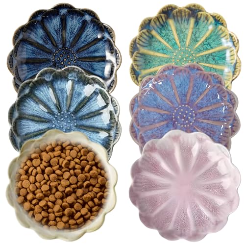 6 Stück Fressnäpfe Für Katzen, Flache Katzennäpfe Katzen Futternapf Keramik, Bunte Katzennäpfe Für Kätzchen & Kleintiere Katzenfutter Napf Katzenschüssel Flach Futterschale Katze Katzen Napfset 6 Stück Fressnäpfe Für Katzen, Flache Katzennäpfe Katzen Futternapf Keramik, Bunte Katzennäpfe Für Kätzchen & Kleintiere Katzenfutter Napf Katzenschüssel Flach Futterschale Katze Katzen Napfset von GOMETY