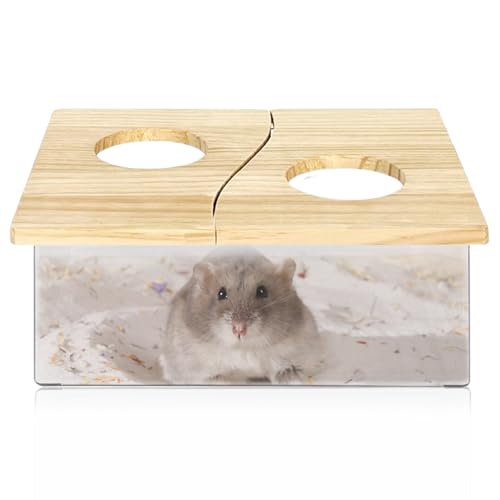 Haustier Hamster Badezimmer, Hamster Toilette, Sandbad Blühende Ratte, Sandbad Container Toilette Transparente Acryl Lemminge Badebox, Abnehmbarer Sand Badezimmer für Mäuse Lemminge (Volle Deckung) Haustier Hamster Badezimmer, Hamster Toilette, Sandbad Blühende Ratte, Sandbad Container Toilette Transparente Acryl Lemminge Badebox, Abnehmbarer Sand Badezimmer für Mäuse Lemminge (Volle Deckung) von GOMETY