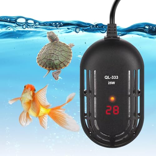 Mini Aquarium Heizung, 25W Aquarienheizer mit Temperaturanzeige, Heizung Aquarienheizung, Fast Heating Thermostat, Einstellbarer Aquarienheizung, Aquarien Regelheizer für Fischtanks und Aquarium Mini Aquarium Heizung, 25W Aquarienheizer mit Temperaturanzeige, Heizung Aquarienheizung, Fast Heating Thermostat, Einstellbarer Aquarienheizung, Aquarien Regelheizer für Fischtanks und Aquarium von GOMETY