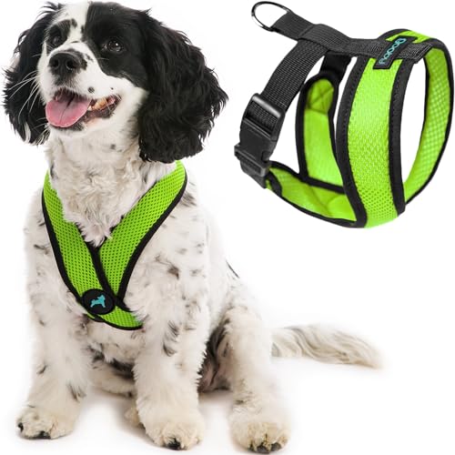 Gooby - Comfort X Head-In Harness, Choke Free Small Dog Harness with Micro Suede Trimming and Patented X Frame, Green, X-Large Gooby - Comfort X Head-In Harness, Choke Free Small Dog Harness with Micro Suede Trimming and Patented X Frame, Green, X-Large von GOOBY