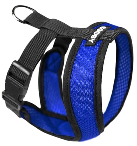 Gooby - Comfort X Kopf-in-Geschirr, erstickungsfreies kleines Hundegeschirr mit Mikro-Wildlederbesatz und patentiertem X-Rahmen, blau, X-Large Gooby - Comfort X Kopf-in-Geschirr, erstickungsfreies kleines Hundegeschirr mit Mikro-Wildlederbesatz und patentiertem X-Rahmen, blau, X-Large von GOOBY