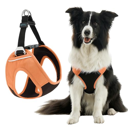 Gooby Escape Free Easy Fit Plus Hundegeschirr, Atlanta Peach, Größe L, sicheres und ausbruchfreies Hundegeschirr für kleine Hunde und mittelgroße Hunde von GOOBY
