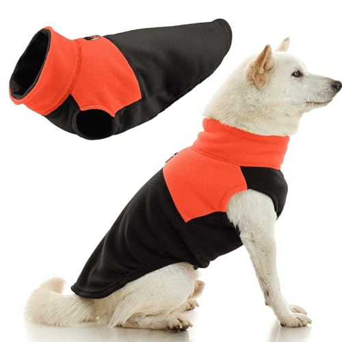Gooby Fleece-Weste, zweifarbig, Schwarz, Größe XS, weiche Fleece-Weste mit robustem Metallring für die Leine, stilvoller zweifarbiger Hundepullover für kleine bis mittelgroße Hunde von GOOBY