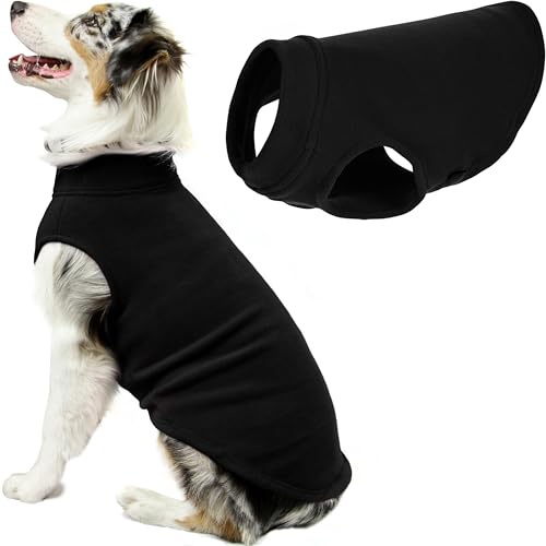 Gooby Hundepullover aus Stretch-Fleece, Schwarz, Größe 4XL, Warmer Pullover für kleine Hunde und Jungen von GOOBY