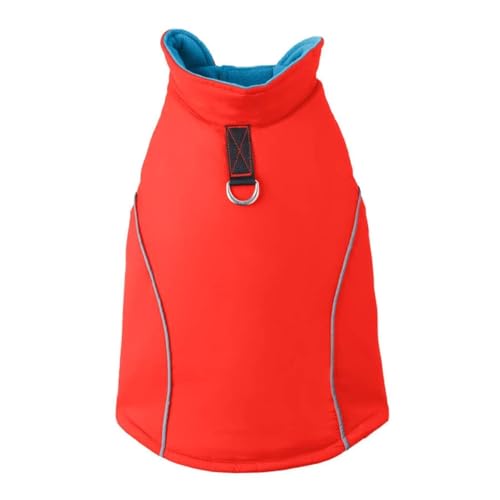 Gooby - Sportweste, Fleece gefütterte kleine Hunde Kaltwetterjacke Mantel Pullover mit reflektierendem Futter, Orange, Größe L Gooby - Sportweste, Fleece gefütterte kleine Hunde Kaltwetterjacke Mantel Pullover mit reflektierendem Futter, Orange, Größe L von GOOBY