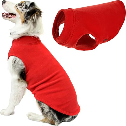 Gooby - Stretch Fleece Vest, Pullover Fleece Vest Jacket Sweater for Dogs, Red, 5X-Large von GOOBY