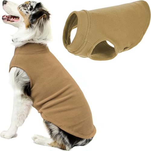 Gooby - Stretch Fleece Vest, Pullover Fleece Vest Jacket Sweater for Dogs, Sand, 3X-Large von GOOBY
