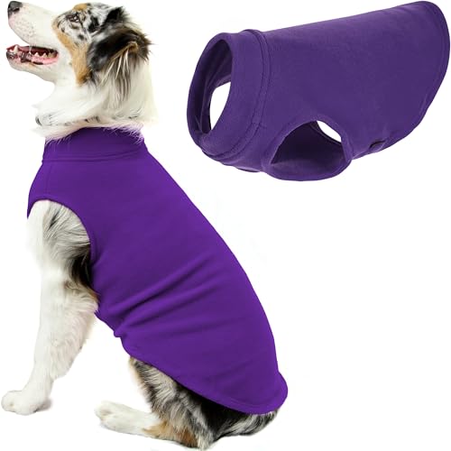 Gooby - Stretch Fleece Vest, Pullover Fleece Vest Jacket Sweater for Dogs, Violet, 3X-Large Length (20.5") von GOOBY