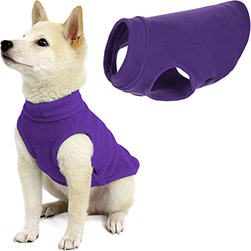 Gooby - Stretch Fleece Vest, Pullover Fleece Vest Jacket Sweater for Dogs, Violet, Medium von GOOBY