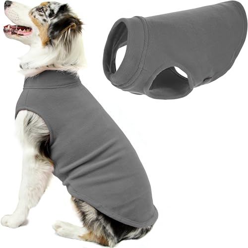 Gooby Stretch-Fleece-Weste, Hundepullover – Grau, Größe 4XL – Warmer Pullover aus Fleece – Winter-Hundekleidung für kleine Hunde Jungen oder Mädchen – Hundepullover für große Hunde Gooby Stretch-Fleece-Weste, Hundepullover – Grau, Größe 4XL – Warmer Pullover aus Fleece – Winter-Hundekleidung für kleine Hunde Jungen oder Mädchen – Hundepullover für große Hunde von GOOBY
