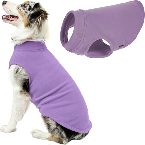 Gooby Stretch-Fleece-Weste für Hunde, Lavendel, Größe 3XL, Warmer Pullover aus Fleece, Hundejacke für den Winter, Hundekleidung für kleine Hunde und Jungen, Hundepullover für große Hunde von GOOBY