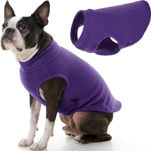 Gooby - Stretch-Fleece-Weste, Pullover, Fleece-Weste, Jacke, Pullover für Hunde, Violett, Größe XL (40,6 cm) von GOOBY