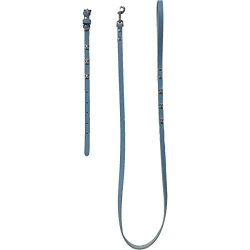 Fred&Rita Hundehalsband-Set, 41-51 cm + Leine, 2 x 120 cm, Blau von GOOD4YOU