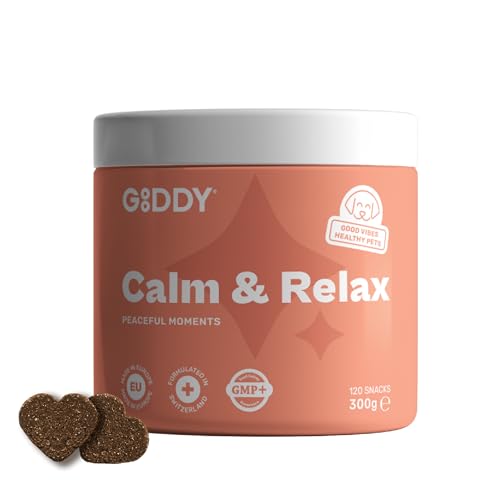 Gooddy Beruhigendes Ergänzungsmittel für Hunde, 120 Snacks, 300 g – mit Tryptophan, Alfa Casozepin, Ashwagandha – weniger Stress und Angstzustände – mehr Ruhe, Wohlbefinden und kognitive Unterstützung Gooddy Beruhigendes Ergänzungsmittel für Hunde, 120 Snacks, 300 g – mit Tryptophan, Alfa Casozepin, Ashwagandha – weniger Stress und Angstzustände – mehr Ruhe, Wohlbefinden und kognitive Unterstützung von GOODDY PETS
