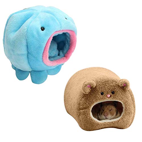 GOODGDN Small Animal Winter House Multifunctional Warm Nest Bed Portable with Removable Mat for Hamster Guinea Pig Chinchilla Squirrel Hedgehog Sleeping Small Animals (Pet Supplies) von GOODGDN