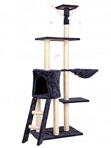 GOODHOME Kratzbaum Katze Katzenkratzbaum XL Grau 138cm hoch Kratzbaum LIEGEMULDE GOODHOME Kratzbaum Katze Katzenkratzbaum XL Grau 138cm hoch Kratzbaum LIEGEMULDE von GOODHOME