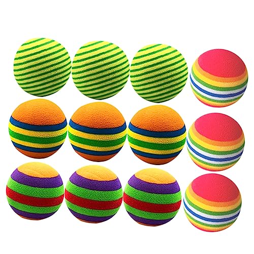 GOOHOCHY 12Stücke Eva Bälle für Katzen Interaktives Indoor Spielbälle für Haustiere Leichtgewichtige Trainingsbälle Verschiedene Streifenmuster für Katzen GOOHOCHY 12Stücke Eva Bälle für Katzen Interaktives Indoor Spielbälle für Haustiere Leichtgewichtige Trainingsbälle Verschiedene Streifenmuster für Katzen von GOOHOCHY