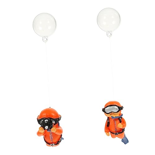 GOOHOCHY 2 Stück Taucher Ornamente Realistische Unterwasser Dekoration für Aquarien Fischtank Zubehör aus Leicht und Langlebig für Aquarienlandschaften für Fischliebhaber von GOOHOCHY