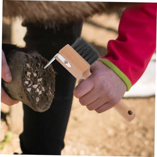 GOOHOCHY 2 Stück Teiliges Hufreinigungsset mit Holzgriff Langlebige Pferdehufbürste für Effektive Pflege und Gründliche Vielseitiges Hufpflegewerkzeug für Stall und GOOHOCHY 2 Stück Teiliges Hufreinigungsset mit Holzgriff Langlebige Pferdehufbürste für Effektive Pflege und Gründliche Vielseitiges Hufpflegewerkzeug für Stall und von GOOHOCHY