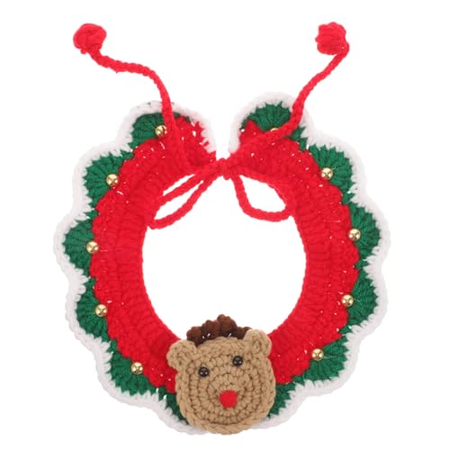 GOOHOCHY Katzen-Weihnachtsoutfit Hundezubehör Urlaub Haustiere Dekoration Stilvoll Weihnachten Kleidung weihnachtsbekleidung Hund dekorativer Schal Katze Milch Baumwolle von GOOHOCHY