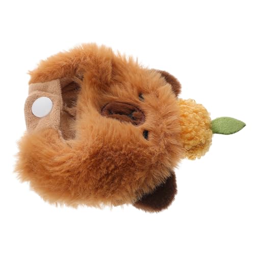GOOHOCHY Puppenkleidung Ausgefallene Kopfbedeckungen Halloween-puppenhut Tierkostüm Hut Cosplay-partyhut Meerschweinchen-kostümhut Meerschweinchen Kopfbedeckung Plüsch Light Brown von GOOHOCHY