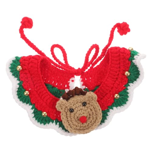 GOOHOCHY Weihnachten Name Katze Weihnachtsschal Dekorationen Weihnachtsschal für Haustiere weihnachtsbekleidung weihnachtsklamotten Haustierschal bequemer Katzen-Hunde-Schal Milch Baumwolle von GOOHOCHY