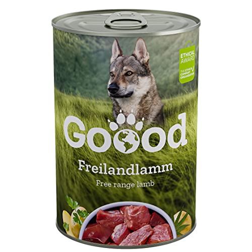 Goood 60869 - Adult - Freilandlamm - nachhaltiges Hunde-Nassfutter für ausgewachsene Hunde - 400 g Dose von GOOOD