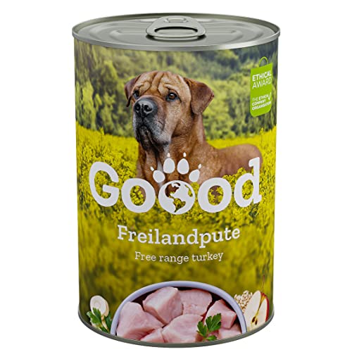 Goood 60873 - Adult - Freilandpute - nachhaltiges Hunde-Nassfutter für ausgewachsene Hunde - 400 g Dose von GOOOD
