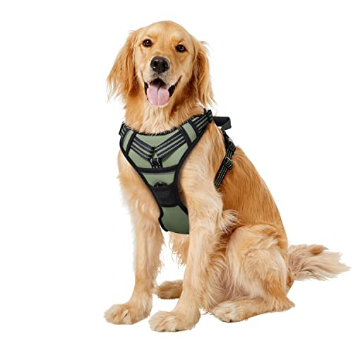 GOOPAWS Gepolstertes reflektierendes Hundegeschirr, leichtes Ripstop-Hundegeschirr, verstellbares Outdoor-Haustiergeschirr für kleine, mittelgroße und große Hunde von GOOPAWS