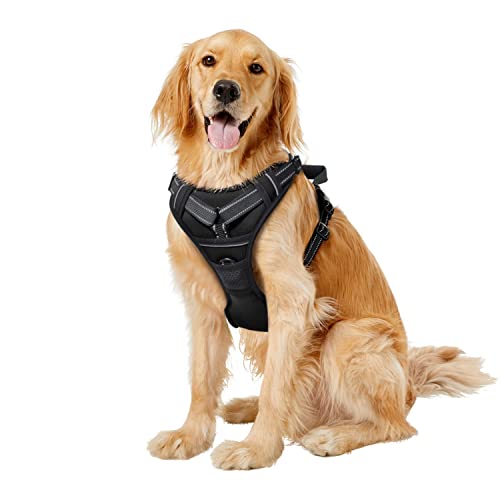 GOOPAWS Gepolstertes reflektierendes Hundegeschirr, leichtes Ripstop-Hundegeschirr, verstellbares Outdoor-Haustiergeschirr für kleine, mittelgroße und große Hunde von GOOPAWS