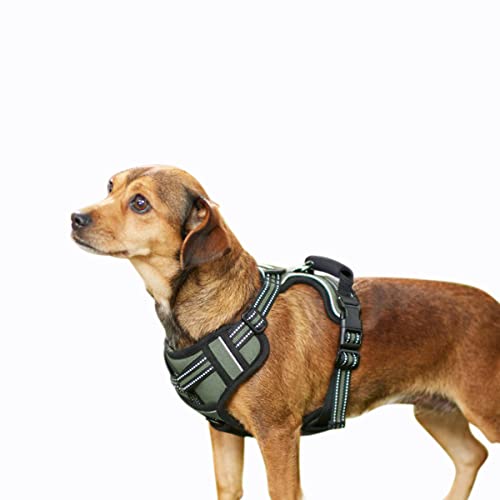 GOOPAWS Gepolstertes reflektierendes Hundegeschirr, leichtes Ripstop-Hundegeschirr, verstellbares Outdoor-Haustiergeschirr für kleine, mittelgroße und große Hunde von GOOPAWS